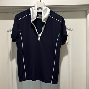 Izod Dark Blue Polo with White Trim
